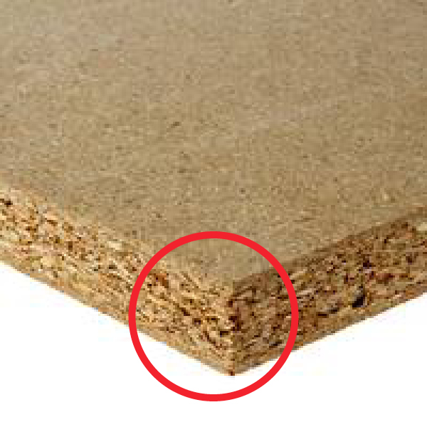 Marktüblich – Grobspanplatten als Standard!